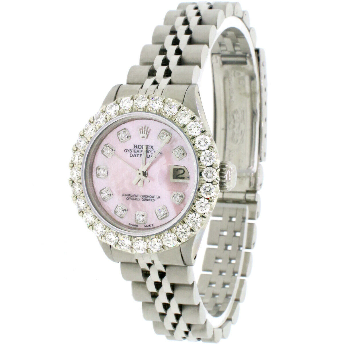 Rolex Datejust 26mm Automatic Steel Jubilee Watch, 1.96ct Diamond Bezel