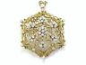 18KT VINTAGE Diamond Pendant/Brooch Yellow Gold 1.20CT 2&quot; F Color