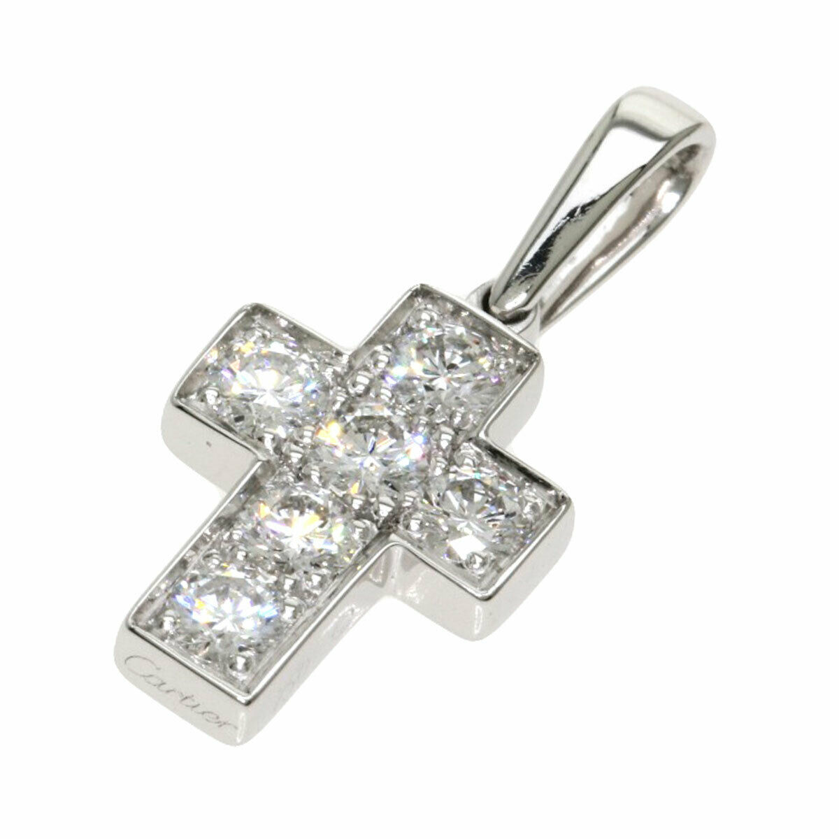 CARTIER 18k White Gold Diamond Pendant LXGQJ-1178