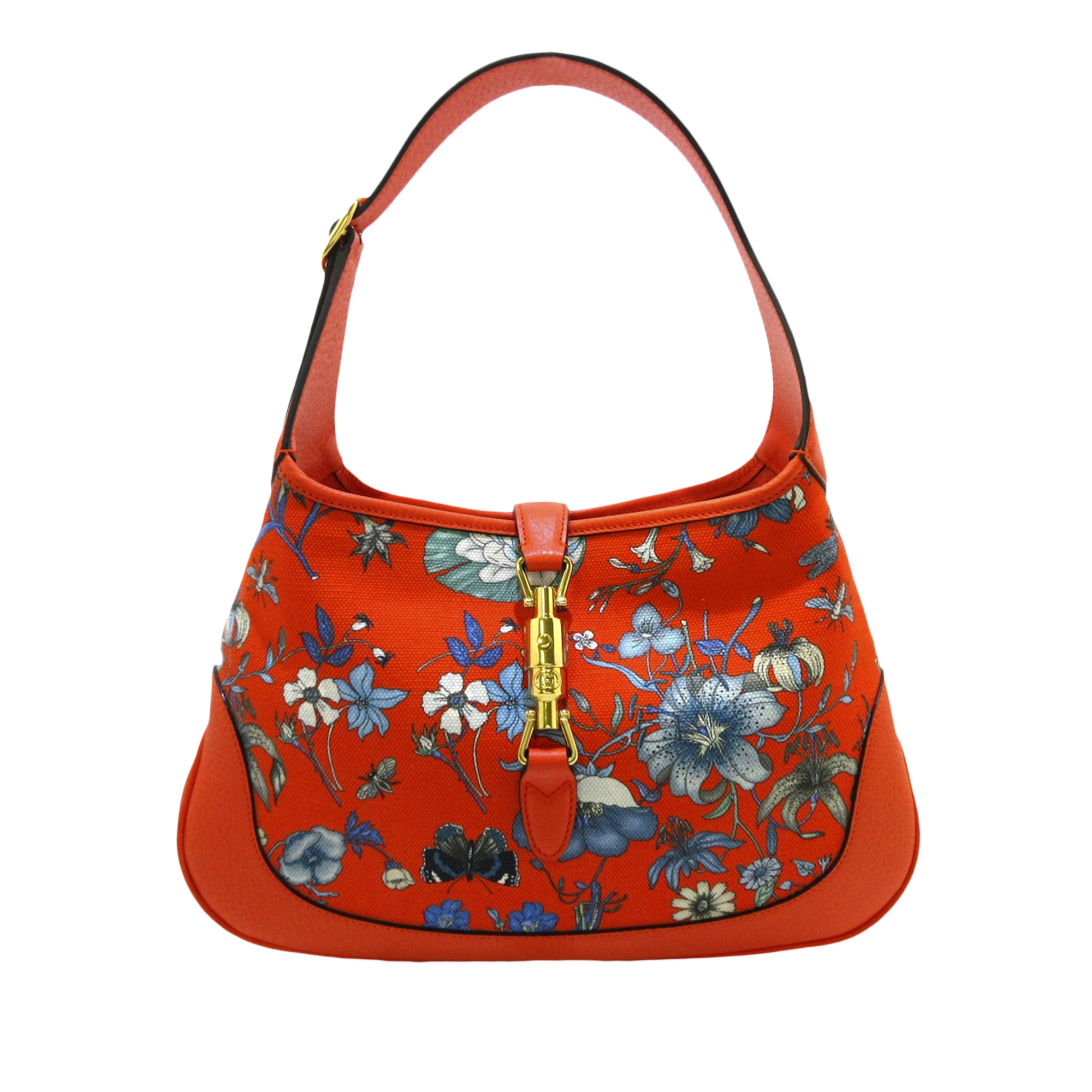 Gucci Flora New Jackie Canvas Shoulder Bag