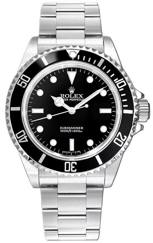 Rolex Submariner Black Dial & Bezel Stainless Steel 40mm 14060 Watch